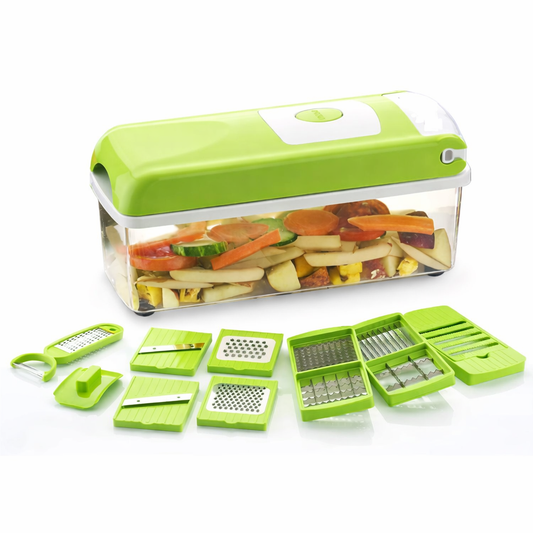12 in 1 Multi-Function Vegetable & Fruit Chopper with Storage Container 🥕🍎🔪