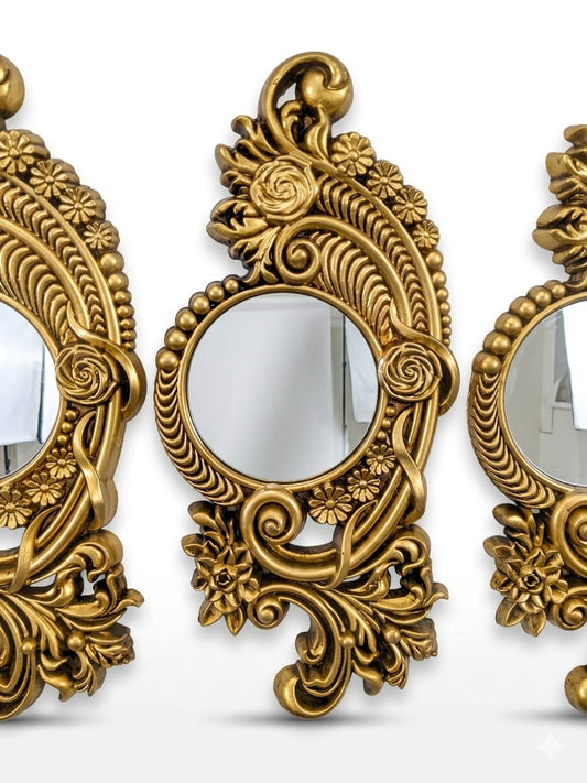 Vintage Gold Ornate Wall Decor - Golden - Home decor - pack of 3