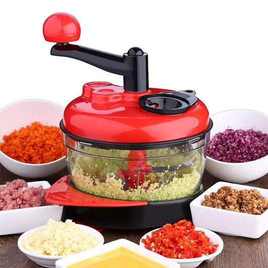 Manual Hand-Crank Food Chopper – Multi-Purpose Vegetable, Onion & Meat Grinder