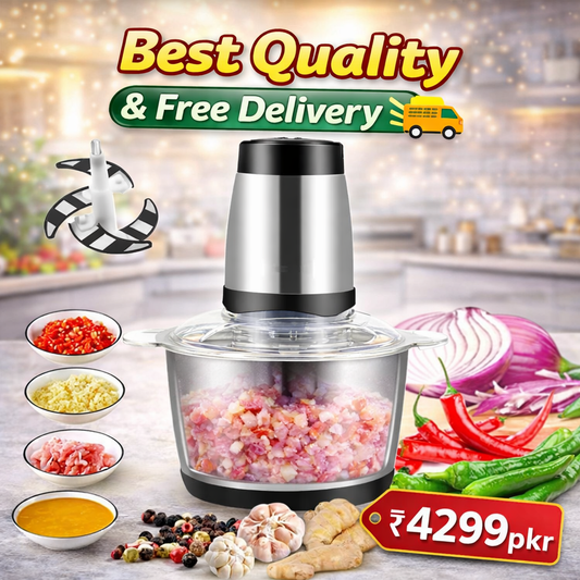 Electric Stainless Steel Food Chopper & Meat Grinder – Best Quality ⚡🔪
