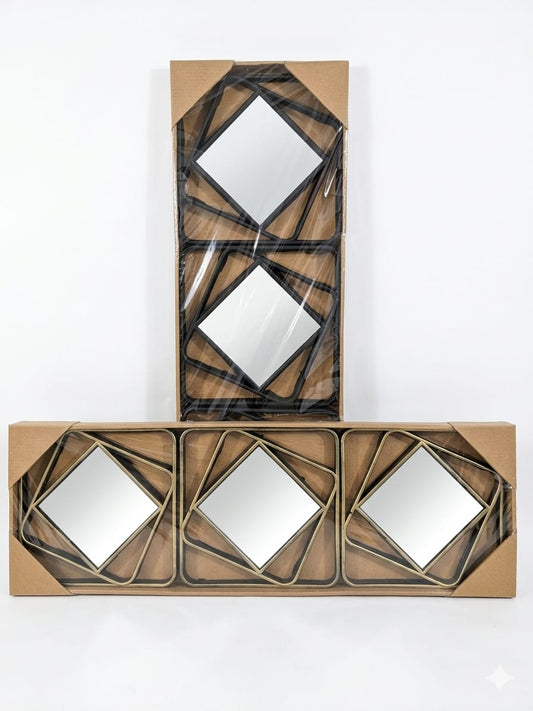 Modern Geometric Wall Decor - Golden - Home decor - pack of 3